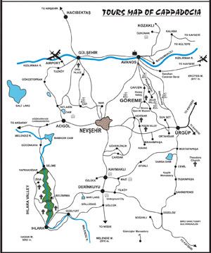 Maps of Cappadocia